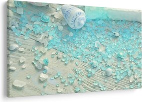 Obraz - Prímorská atmosféra v tyrkysových odtieňoch (90x60 cm)