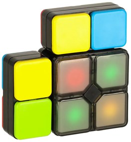KIK LED puzzle kocka – elektronická arkádová hra 4v1 pre deti 6+ (2×AA)