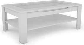 Konferenčný stolík so zásuvkou Roman, biely