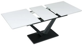 Autronic BONTEC Jedálenský stôl rozkladací 140-180x85 cm, mdf, biela, HT-W1630 WT Farba: Biela