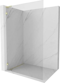 Mexen Lunar L sprchová stena ľavá 110 x 200 cm, 8mm číre sklo, zlatá matná, 830L-110-000-55-00-L