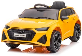 LeanCars  Elektrická autíčko Audi RS6 - žlté  - 2x45W - BATÉRIA - 12V4,5Ah - 2023