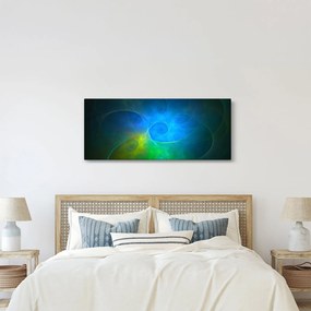 Obraz modrej abstrakcie (120x50 cm)