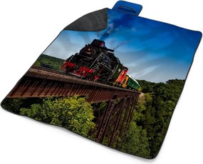 Sablio Plážová deka Vlak na moste: 200x140 cm