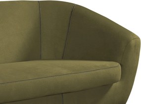 Trojmiestna pohovka Olivio, machovo zelená zamatová tkanina