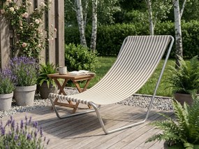 Skladacie plážové lehátko SAND STRIPES, hnedé