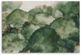 Gario Obraz na plátne Listy zeleného lotosu Rozmery: 100 x 70 cm