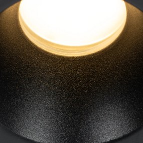 Sada 12 moderných zabudovaných bodových svetiel čiernych GU10 35 mm IP44 - Dept
