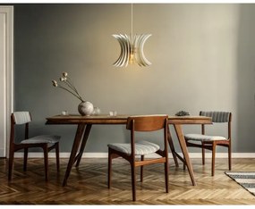 Luster na lanku 1xE27/60W/230V biela pr. 20 cm