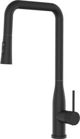 Gamma Steel Edge, vysoká drezová batéria s výsuvnou spŕškou, čierna matná, GMA-BSLE-BK