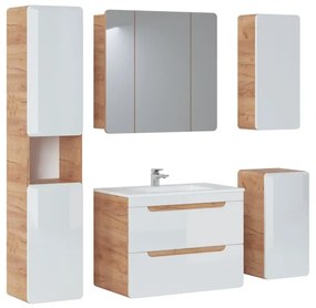 Kúpeľňová závesná skrinka BÁRA 80 cm - so zrkadlom