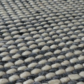 Asra, Kusový ručne tkaný koberec Woolen 2 Grey, 150x240, šedá, obývacia izba