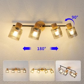 Brilagi - Bodové svietidlo HYGGE 4xE14/15W/230V kaučukovník/dymové
