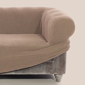 Super strečové poťahy NIAGARA oriešková kreslo ušiak (š. 70 - 95 cm)