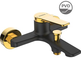Kuchinox Alanis, nástenná vaňová batéria 150mm, čierna-zlatá lesklá, LAV-BQI_710G