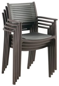 Kondela Stohovateľná stolička, hnedá/sivá, HERTA