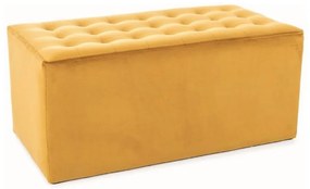 Taburet Lori 2 Velvet, žltá