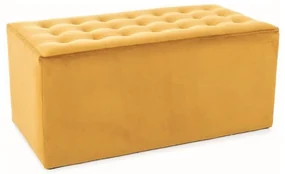 Taburet Lori 2 Velvet, žltá