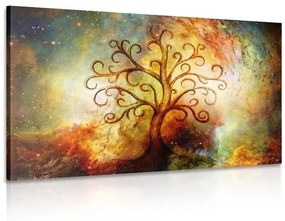 Obraz strom života s abstrakciou vesmíru - 120x80