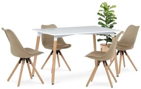 Jedálenský set Autronic 120x80 cm biela mat 10953