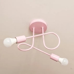 Prisadený luster OXFORD 2xE27/15W/230V ružový