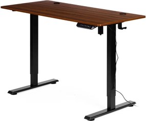 Elektrický nastaviteľný stôl 120 x 60 cm, nastaviteľná výška 72-117 cm, biely