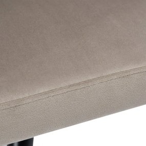 Jedálenská stolička ASTON zamatová, béžová / hnedá