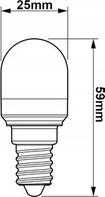 SADA 3x LED žiarovka E14 1,7W 150lm T25 2700K - tepla biela