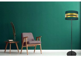 Stojacia lampa Intense Gold, 1x textilné tienidlo (výber zo 6 farieb), (výber z 3 farieb konštrukcie), (fi 35cm), o