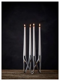 Svietnik v striebornej farbe Morsø Roots