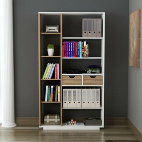 Knižnica Luma White and Walnut