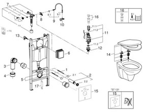 WC kombi set GROHE Solido vr. WC dosky GRO39116000