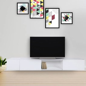 TV stolík Wagna 180 cm biely
