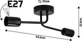 BERGE LED stropná lampa 2xE27 LOFT