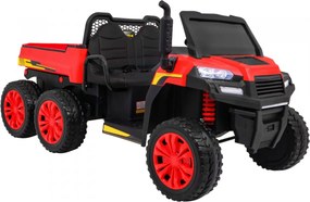 Ramiz Detské nákladné auto Farmer Truck pre 2 deti červené + pohon 4x4 + diaľkové ovládanie + sklápač + LED audio