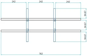 Triediaci regál PRIMO GRAY, 800 x 420 x 740 mm, 18 priehradok, sivý