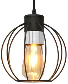 Luster na lanku STARLIGHT 1xE27/15W/230V čierna/strieborná