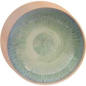 Orion Súprava keramických hlbokých tanierov Glaze zelená 20,5 cm, 6 ks