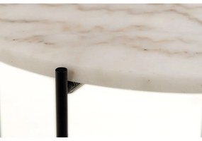 Okrúhly odkladací stolík s mramorovou doskou ø 52 cm Avila – Actona