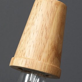 Závesná lampa La Belle XXIV čierna/bambus
