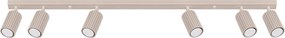 Bodové svietidlo Karbon, 6x tmavobéžové hliníkové tienidlo, (možnosť polohovania)