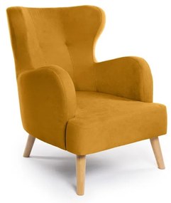 Kreslo ušiak v horčicovej farbe Noemye – Bonami Selection