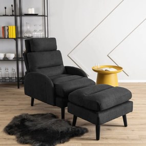 PROXIMA.store - Sklápacie kreslo HENRY FARBA: čierna