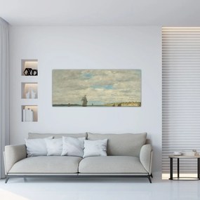 Obraz - Eugène Boudin, Coast of Brittany, reprodukcia (120x50 cm)