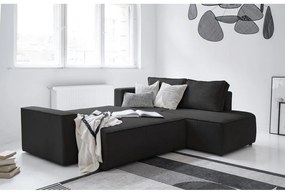 Antracitovosivá menčestrová rozkladacia rohová pohovka (pravý roh) Brave Dave – Miuform