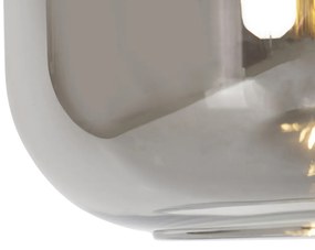 Inteligentné závesné svietidlo čierne so zlatom a dymovým sklom vrátane Wifi G95 - Zuzanna