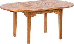 DEOKORK Teakový oválny stôl ELEGANTE 130 / 180 × 120 cm | ovál | rozkladacia