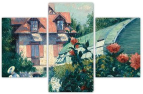 Obraz - Gustave Caillebotte, Dahlias, Garden at Petit Gennevilliers, reprodukcia (90x60 cm)