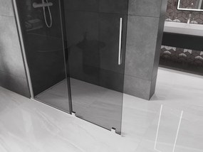 Mexen Velar, sprchová zástena s posuvnými dverami Walk-in 150 x 200 cm, 8mm šedé sklo, chrómová, 871-150-000-43-01