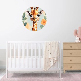 PIPPER. Kruhová samolepka na stenu "Žirafa" Veľkosť: 60 cm